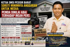 Anggaran Media Minim, SMSI Pesisir Barat Soroti Ketimpangan APBD: “PERS PILAR DEMOKRASI, BUKAN ANAK TIRI”
