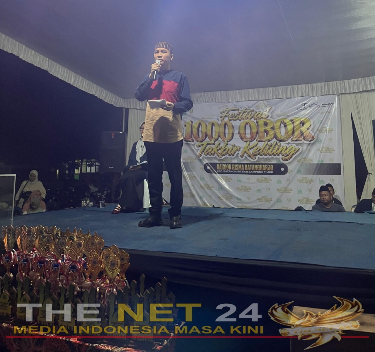 Ribuan Obor Semarakkan Festival 1000 Obor Sambut Idul Adha di Batangharjo Lamtim