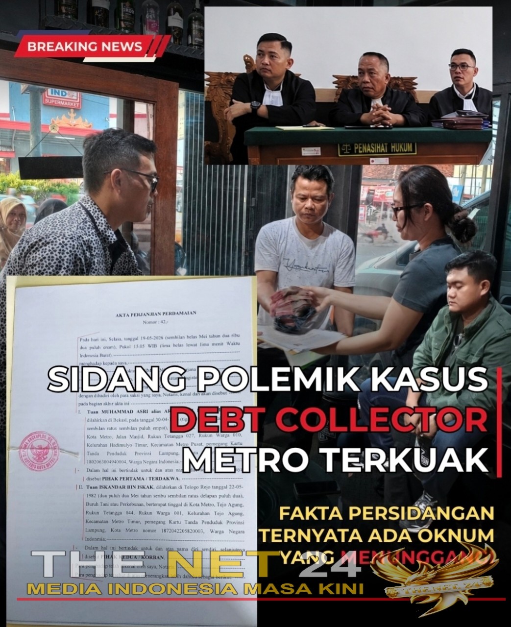 Kuasa Hukum AU Menduga IK Mendapatkan  Intervensi Dari Oknum Dalam Proses RJ di PN Metro
