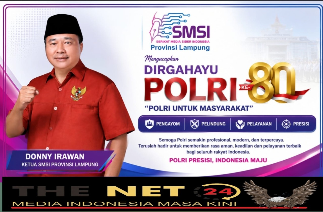 SMSI Lampung Ucapkan Dirgahayu Polri ke-80 dan Apresiasi Kinerja Kapolda Lampung