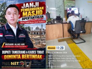 Aliansi Peduli Banten Bersama PPWI Pertanyakan Penerapan Pasal Kasus Perobohan Masjid Sentiong Balaraja
