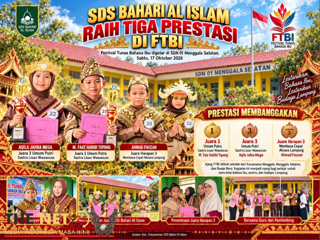 SDS Bahari Al Islam Raih Tiga Prestasi di FTBI